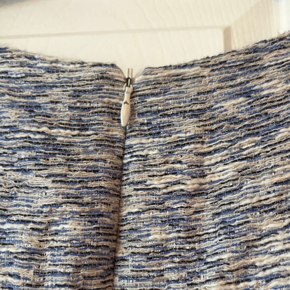 Zara Gray and Blue Textured Mini Dress small - Picture 6 of 16